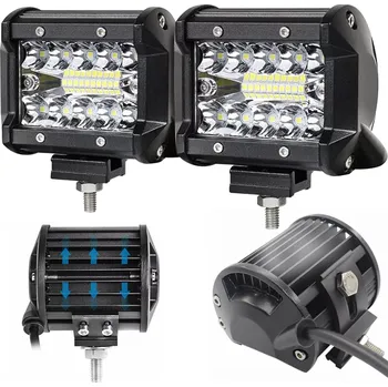 Přídavný světlomet 2 KS VÝKONNÁ LED PRACOVNÍ LAMPA AUTOMOBILOVÁ, TVRZENÉ SKLO, HALOGEN 480W 12V