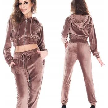 Orirose komfortní dámská tepláková souprava VELUROVÁ kalhoty + mikina L 40/42