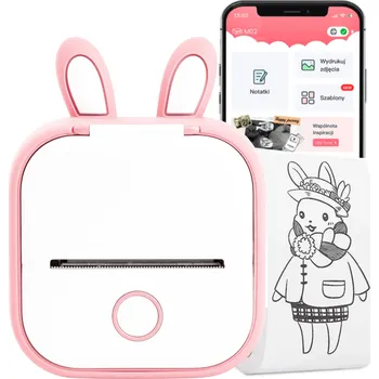Phomemo T02 mini termální tiskárna pro tisk fotek, poznámek a štítků, růžová