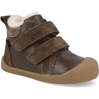 Dívčí zimní obuv Barefoot dětské zimní boty Bundgaard - Bloom TEX Dark Brown tmavě hnědé Velikost: 25