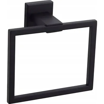 Držák na ručník Držák na ručníky do koupelny Čtverec Ocel Matná černá 16 x 13 cm