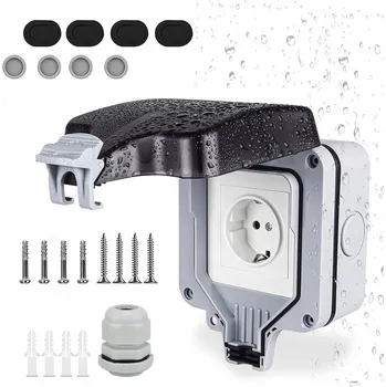 Elektrická zásuvka VNĚJŠÍ ELEKTRICKÁ PRACHOTĚSNÁ VODOTĚSNÁ ZÁSUVKA IP66