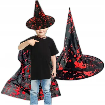 Karnevalový kostým Plášt s kapucí na Halloween, kostým, převlek na strašení, 80 cm