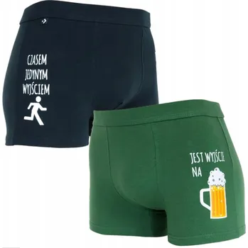 Pánské spodní prádlo Pánské bavlněné boxerky s vtipnými nápisy MORAJ POLSKÉ L