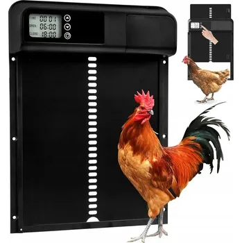 Hliníkové automatická dvířka do kurníku časové otevírání Voděodolné