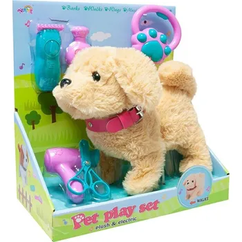 plyšák INTERAKTIVNÍ PEJSEK NA VODÍTKU + PŘÍSLUŠENSTVÍ