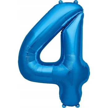 Balónek Fóliový balónek ČÍSLICE 4 Modrý 100 cm