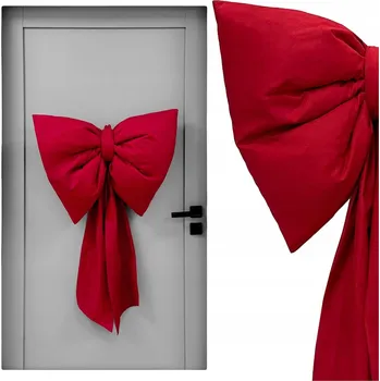 Vánoční dekorace Velká MAŠLE XL dekorace na vánoční stromek, dveře 100x60 POLŠTÁŘ Ozdobná Big Bow (Mašle)