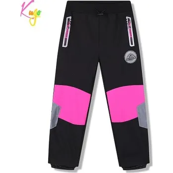 Chlapecké oblečení Dětské softshellové kalhoty/jarní Kugo HK5655 černé/růžový zip Velikost oblečení: 122