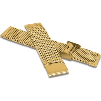 Hodinky Zlatý kovový tah LAVVU MESH Band Gun GOLD - 20