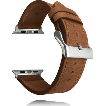 Hodinky Hnědý kožený řemínek LAVVU Top Grain pro APPLE WATCH 42-44 mm LSXAES2