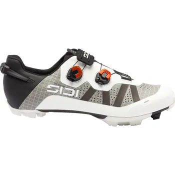 Pánská obuv Tretry SIDI Aeron White - 41 (Lehké a odolné tretry pro XC závodníky, kteří vyžadují stabilitu, přesné upnutí a maximální efektivitu přenosu síly. Karbonová podrážka se střihem 11, systém NUUN 001C s dvojitými kolečky a odolný ripstop svršek s ochranou TP