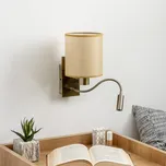 Brilagi - LED Nástěnná lampa NUBILA 1xE27/25W/230V+LED/3W mosaz/světle hnědá