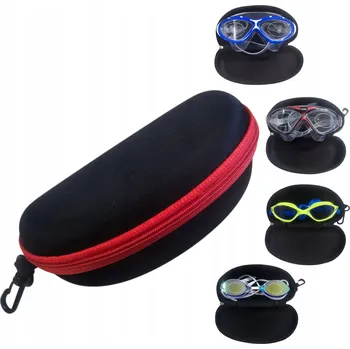 Pouzdro na brýle Pouzdro na brýle, tvrdé pouzdro s karabinou, červené