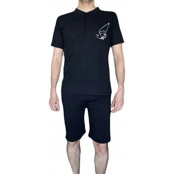 Pánské pyžamo Pánské pyžamo s potiskem windsurfingu námořnická modrá krátké nohavice na léto XXL