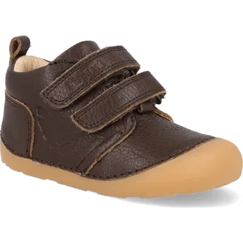 Dívčí obuv Barefoot dětské kotníkové boty Bisgaard - Carter Dark brown hnědé Velikost: 19