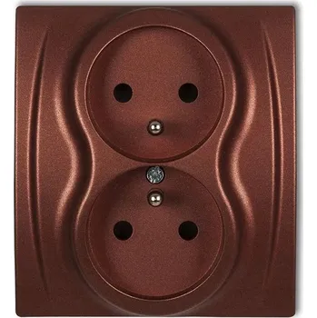 Elektrická zásuvka Elektrická Zásuvka Karlik hnědá