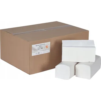 Papírový ručník PAPÍROVÉ RUČNÍKY SKLÁDANÉ ZZ 22X21CM 3000 ÚTRŽKŮ celulóza