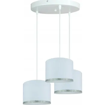 Módní závěsné stropní svítidlo, moderní lustr stínidlo 20cm + DEKOR bílá