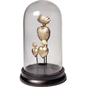 Obraz CHEHOMA Dekoracja Domu Szklana Rzeźba Serce Ozdoba, výška 24 cm