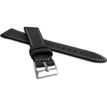 Hodinky LAVVU LSSUB18 Přírodně barvený černý řemínek Nature z kůže Top Grain - 18