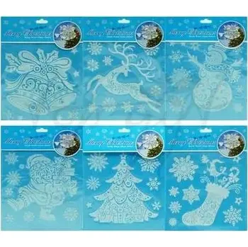 Vánoční dekorace Vánoční nálepky na OKNA třpytivé nálepky ozdoby na VÁNOCE