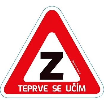 Samolepicí dekorace na vozidlo Dopravní svět Samolepka TEPRVE SE UČÍM, zetko pro začátečníky