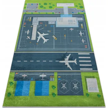 Koberec Koberec pro děti Letiště Letadla, pratelný, protiskluzový, 200x290 cm