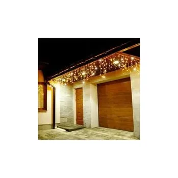 Vánoce LED krápníky - 14,5m, 300LED, IP44, teplá bílá + záblesky