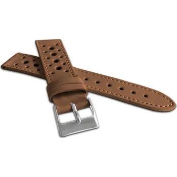 Hodinky LAVVU Perforovaný světle hnědý prošitý řemínek VINTAGE z luxusní kůže Top Grain - 20 LSGUE20