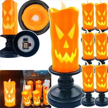 Svíčka ELEKTRICKÁ HALLOWEENSKÁ LAMPičKA SVÍČKA DÝNĚ LED 13CM Sada 6 Ks.