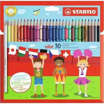 Pastelka Pastelky klasické Stabilo Color 30 barev v kartonové krabičce