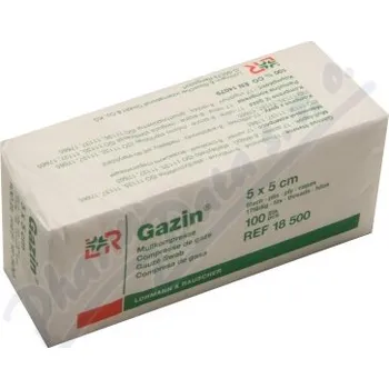 Kompres Gáza hydrofil.skl.kompr.Gazin 5x5cm/100ks 8vrstev