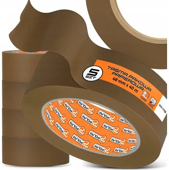 Lepicí páska Balicí páska Polax hnědá, šířka 48 mm, délka 40 m, 5 ks
