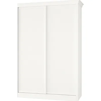 Šatní skříň Skříň Rim-Veneziano 2D 1.5 m bílá s římsou, fasádami DTD