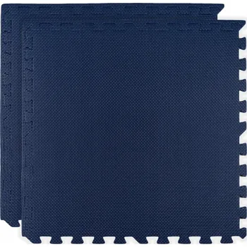 PĚNOVÁ PODLOŽKA 120x60 CM VELKÉ PĚNOVÉ PUZZLE 2 KS TMAVĚ MODRÁ