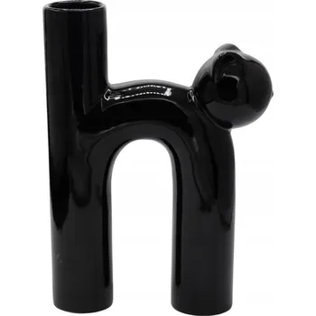 Váza KERAMICKÁ VÁZA KOČKA ČERNÁ