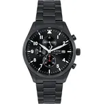 LAVVU Pánské titanové hodinky PILOT Chronograph Black 100M Sapphire