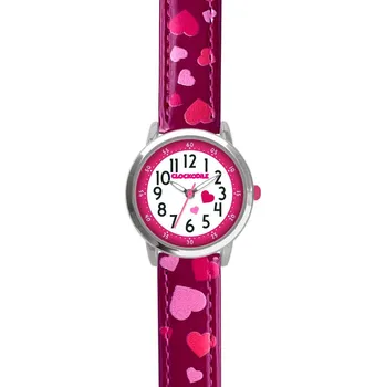 Hodinky CLOCKODILE Růžové dívčí dětské hodinky se srdíčky