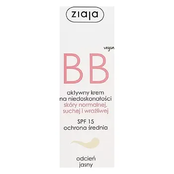Ziaja BB Cream Normal, Dry & Sensitive Skin BB krém pro normální a suchou pleť SPF 15 50 ml Light + Prodloužená možnost vrácení zboží do 30 dnů.