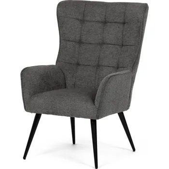 Křeslo Relaxační křeslo ušák LOYD — látka, černá / šedá