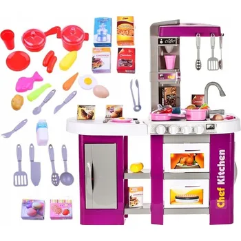Dětská kuchyňka LT36 VELKÁ INTERAKTIVNÍ KUCHYŇKA PRO DĚTI FIALOVÁ
