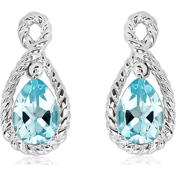 Šperk Ava S Blue Topaz - stříbrné náušnice s modrým topazem