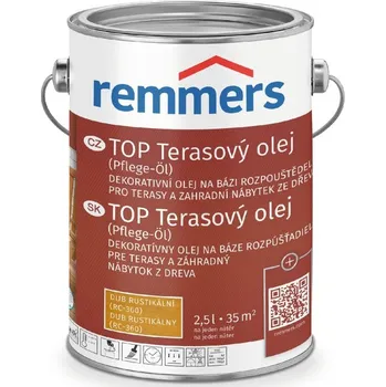 barva a nátěr na dřevo Remmers TOP terasový olej 2,5 l Rustikální dub
