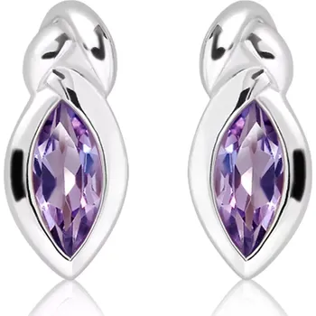Náušnice Sostrata S Ametyst - stříbrné náušnice s ametystem