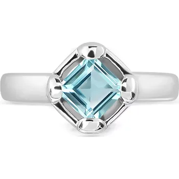 Prsten Hilarie S Blue Topaz - prsten ze stříbra s modrým topazem