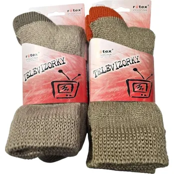 Dámské ponožky Televizorky dámské super teplé tmavší béžová 39-41