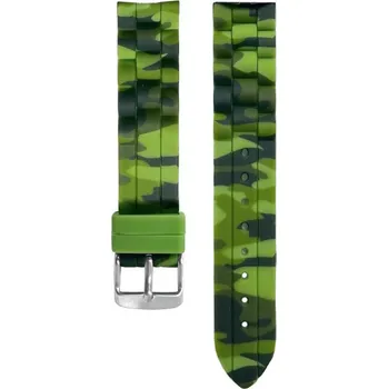 Hodinky CLOCKODILE Silikonový zelený maskáčový řemínek k dětským hodinkám CSB0080