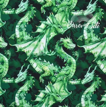 Zimní softshell Zelení draci (E) (Zimní softshell potištěný)