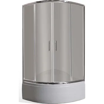 Roth Modanza Čtvrtkruhový sprchový kout 80x80 cm, posuvné, Brillant/Rauch, 4520011